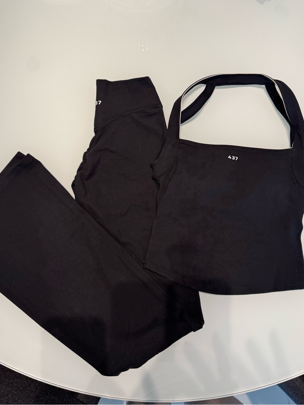 🔥 437 Revolve Studio Tank + Leisure Pant Set Black Size Small NWT Style